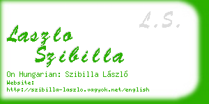 laszlo szibilla business card