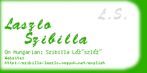 laszlo szibilla business card